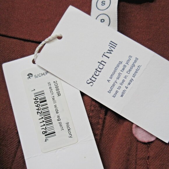 NWT SPANX 20989R Stretch Twill Wide Leg in Hickory Khaki Ankle Pants S - Picture 5 of 7